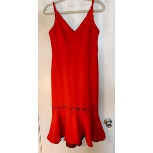 Beautiful, long red dress